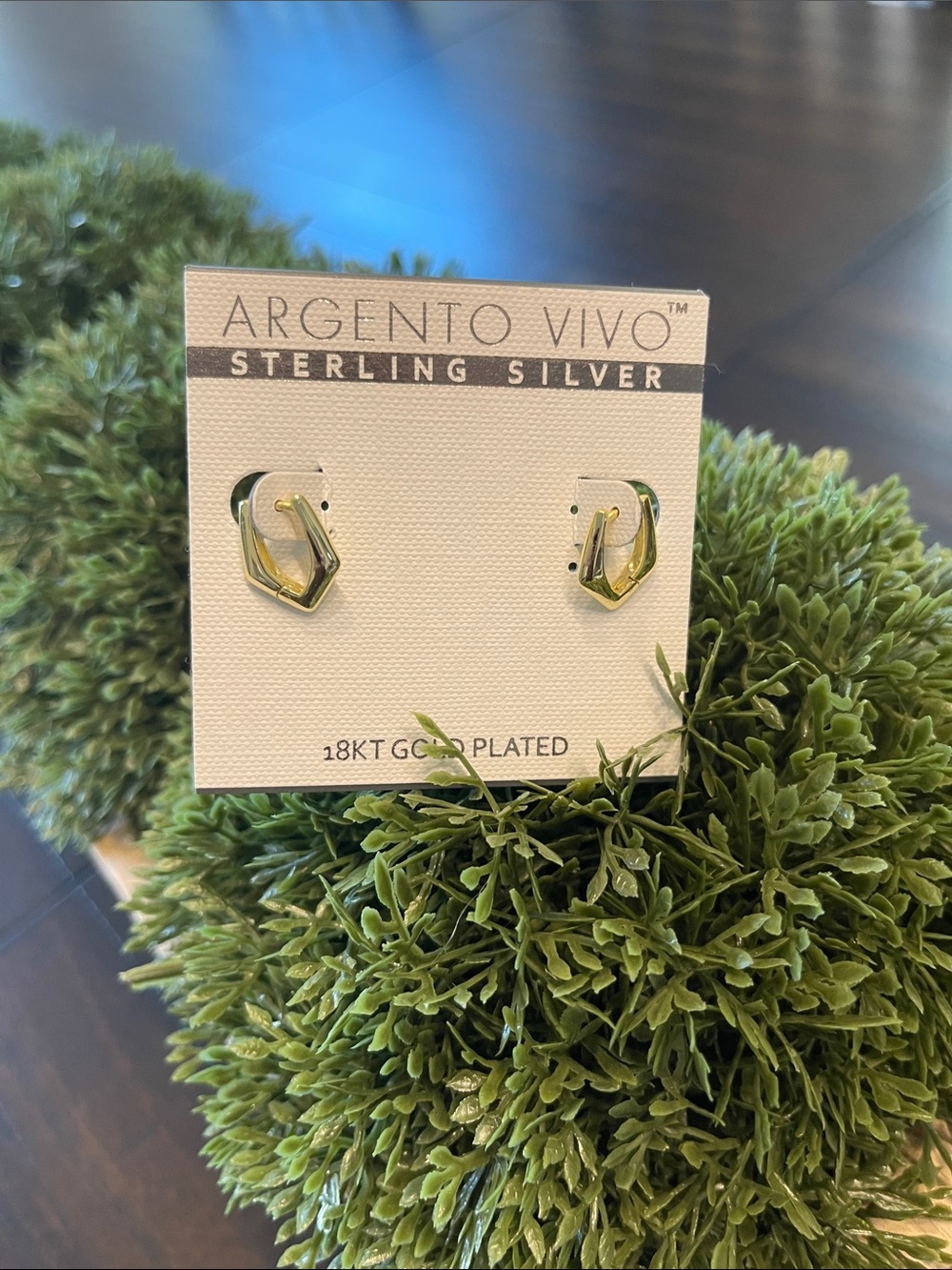 Argento Vivo Gold-Tone Geometric Hoop Earrings